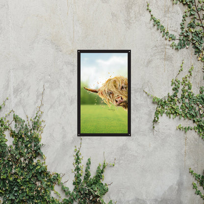 SunCatcher Garden Mirror Brody, the Highland Cow – Rectangular Illustrations by Bree Merryn - Hot Tub Shop