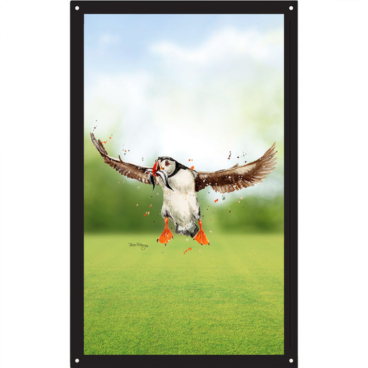 SunCatcher Garden Mirror Flying Puffin by Bree Merryn - Hot Tub Shop