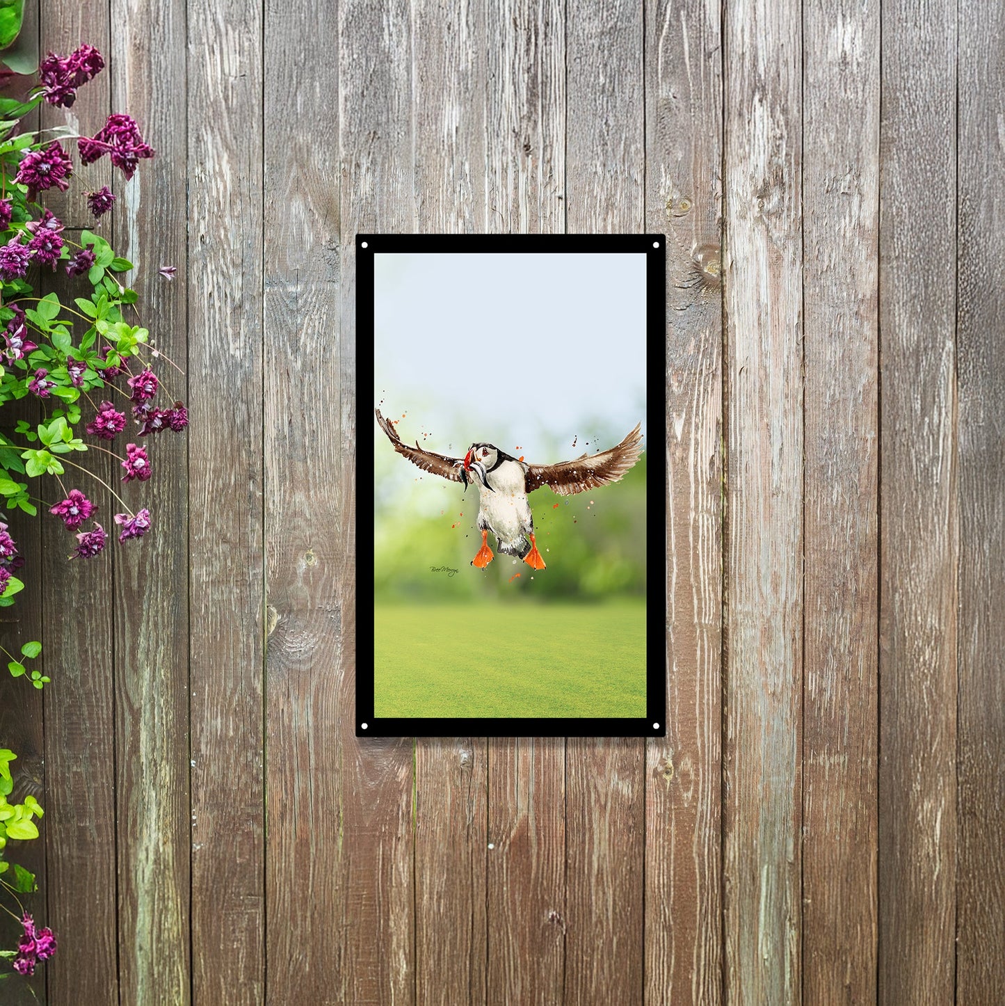 SunCatcher Garden Mirror Flying Puffin by Bree Merryn - Hot Tub Shop