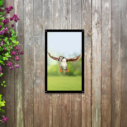 SunCatcher Garden Mirror Flying Puffin by Bree Merryn - Hot Tub Shop