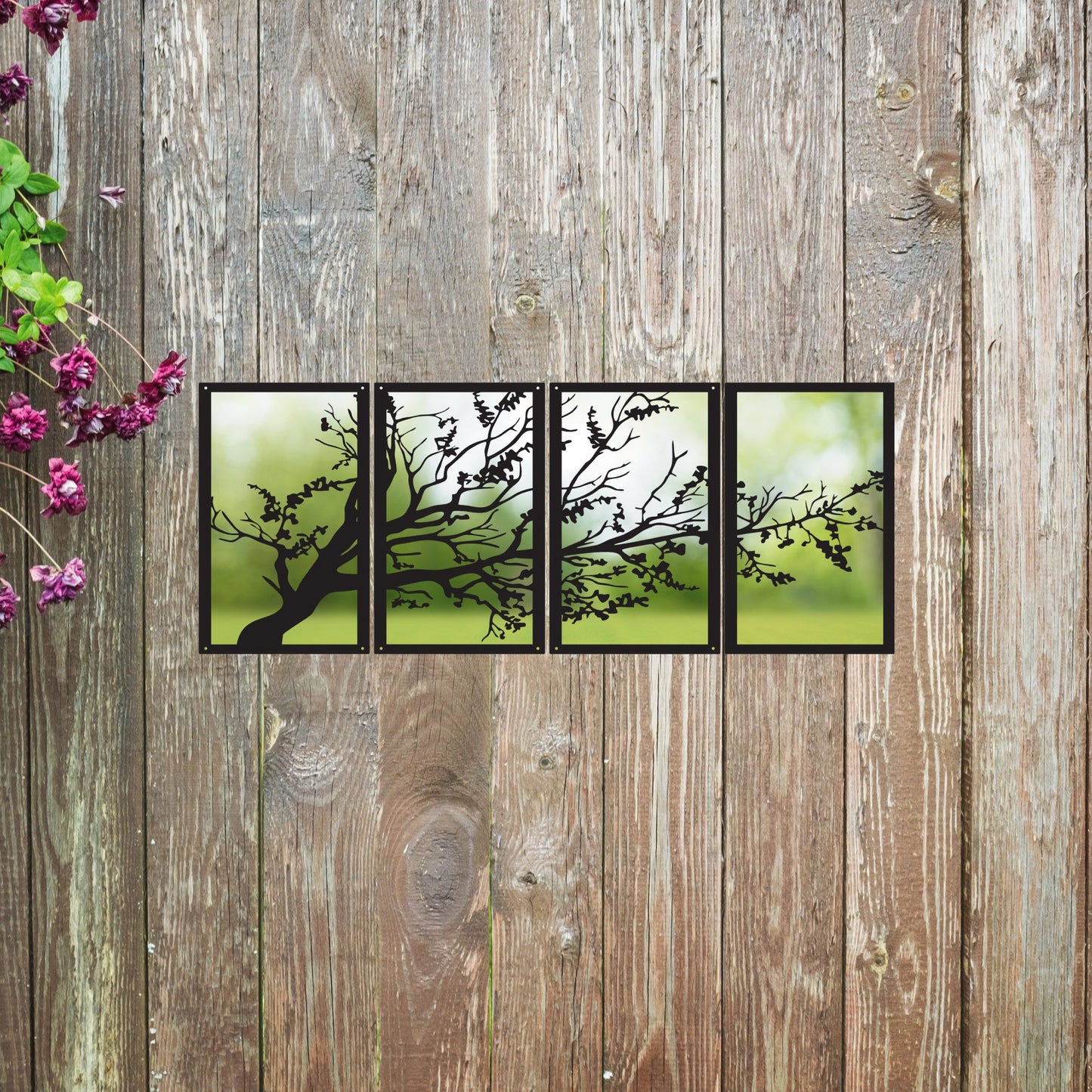 SunCatcher Garden Mirror Set of Four Panels Tree - Hot Tub Shop
