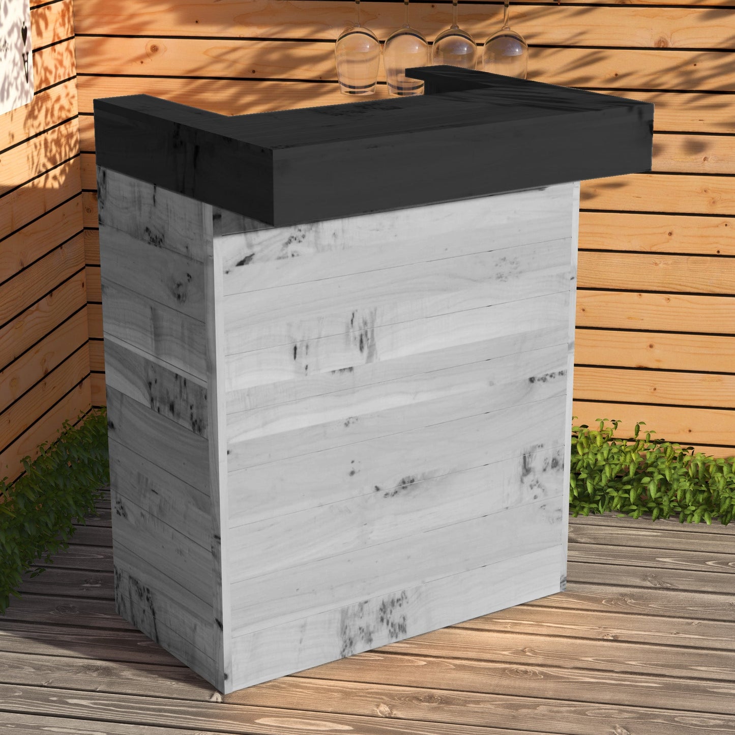 Rustic Wooden Pallet Bar - 80cm - Hot Tub Shop