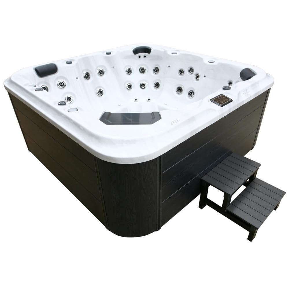 H2O Premium Eco 6000 Series 5-6 Person Hot Tub Spa - White Marble - Hot Tub Shop