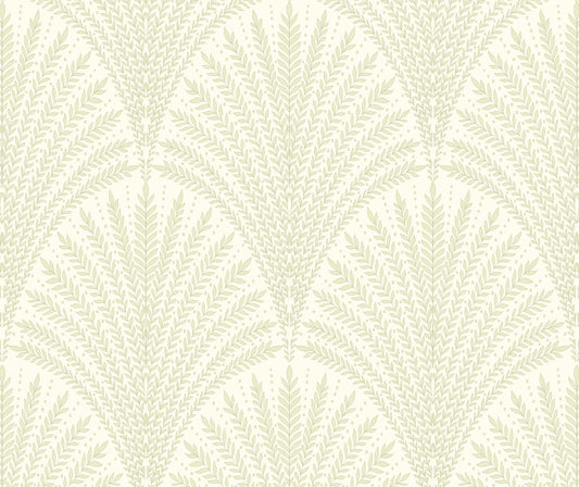 Hoopla Walls Leaf Fan Sage Green