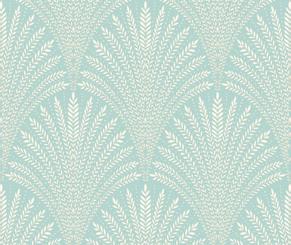 Hoopla Walls Leaf Fan Duck Egg Blue