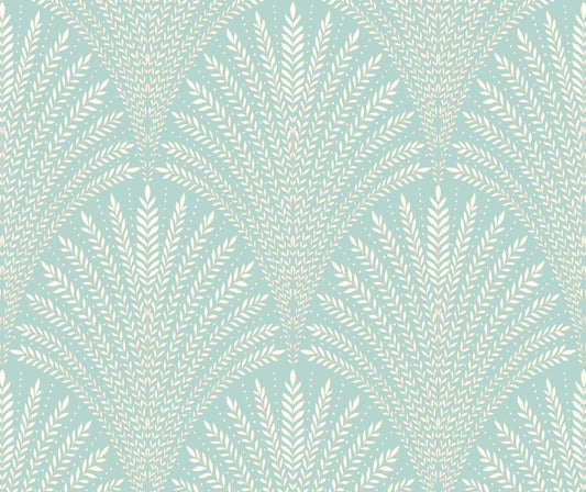 Hoopla Walls Leaf Fan Duck Egg Blue