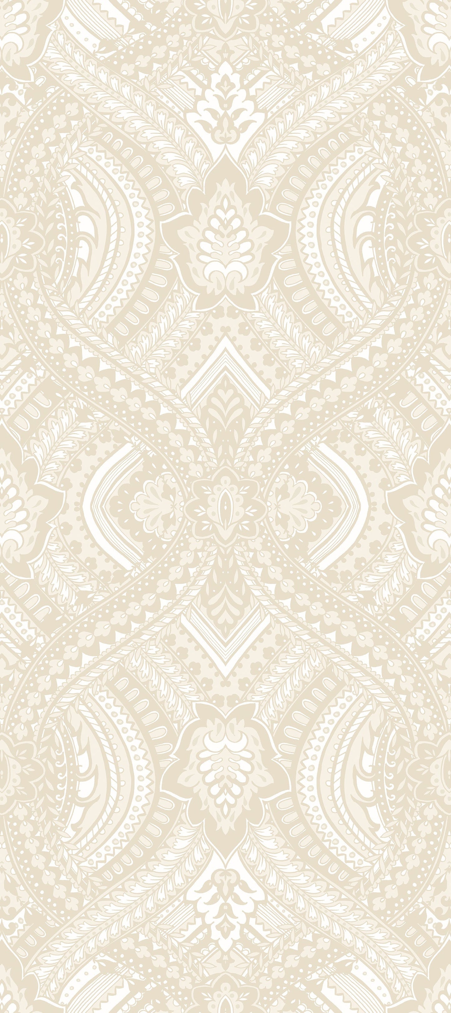 Hoopla Walls Ogee Damask Natural