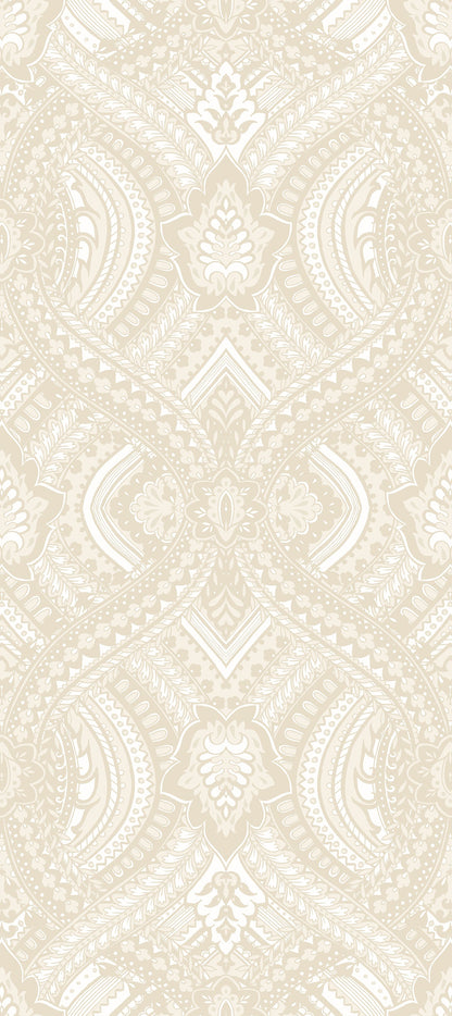 Hoopla Walls Ogee Damask Natural