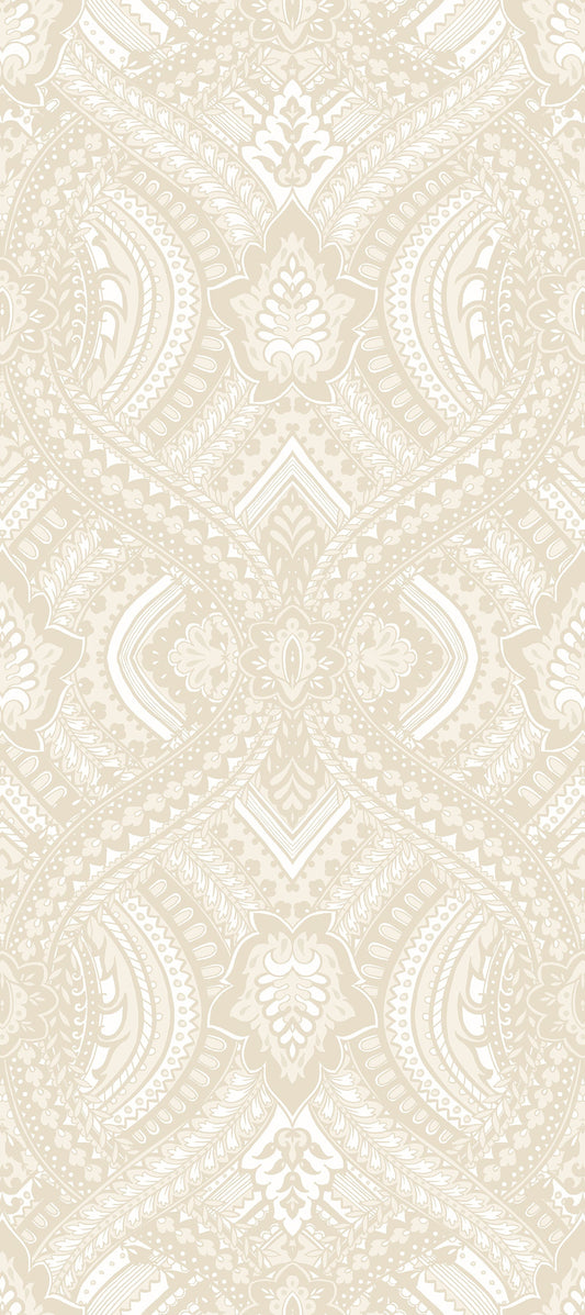 Hoopla Walls Ogee Damask Natural
