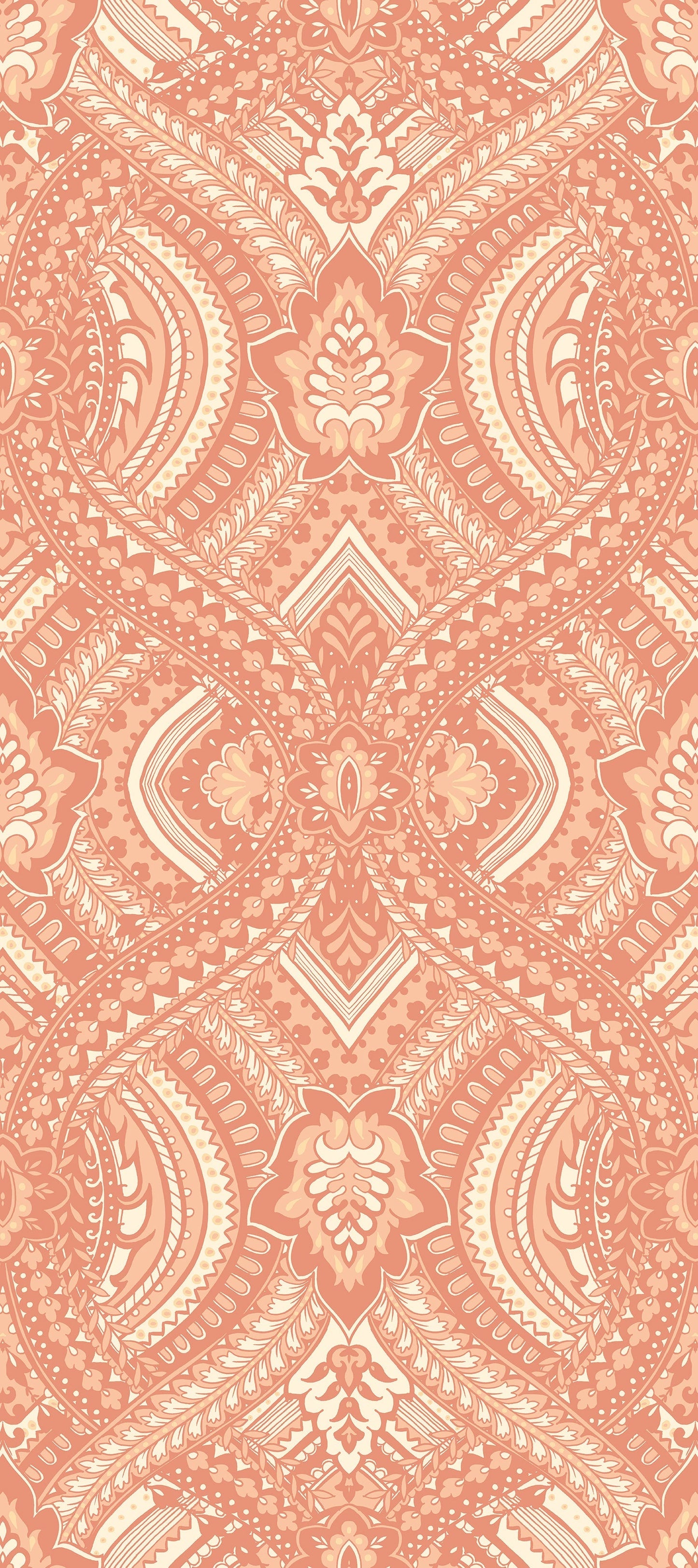 Hoopla Walls Ogee Damask Orange - Hot Tub Shop