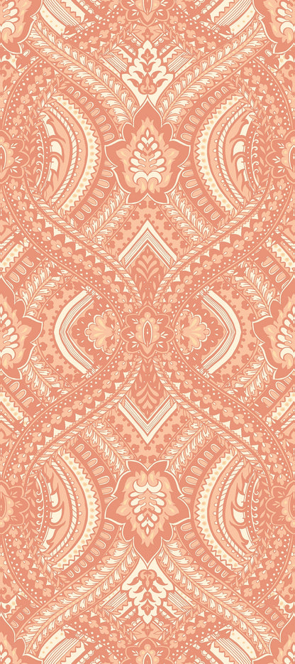 Hoopla Walls Ogee Damask Orange - Hot Tub Shop