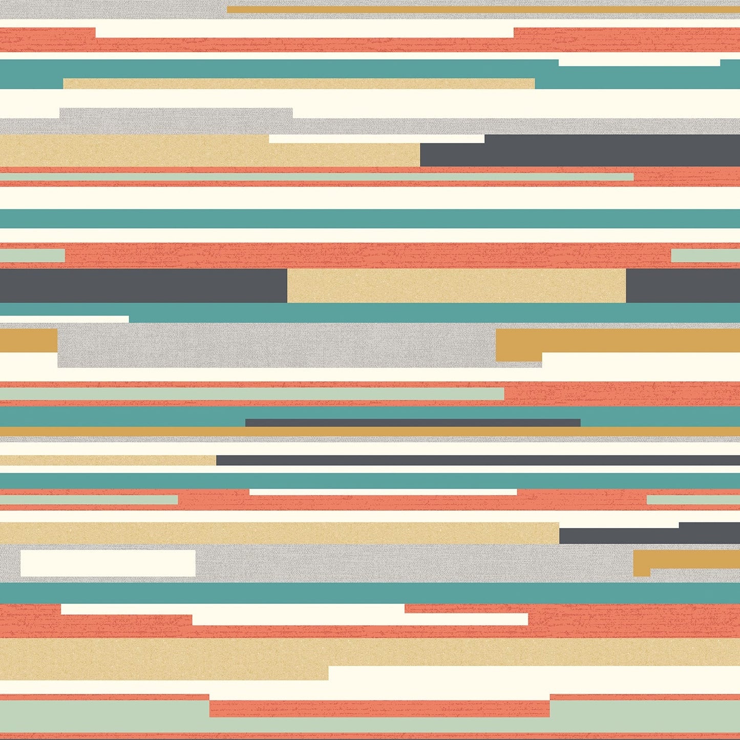 Hoopla Walls Horizontal Stripe Orange Blue