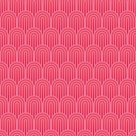Hoopla Walls Retro Arch Bright Pink