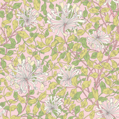 Hoopla Walls Honeysuckle Leaf Trail Soft Pink