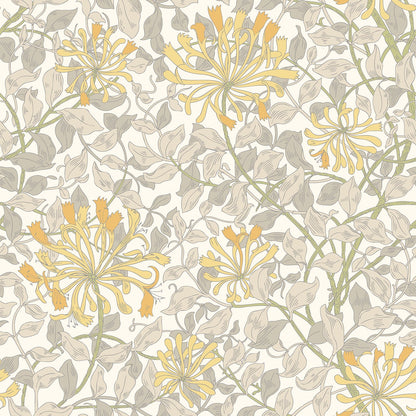 Hoopla Walls Honeysuckle Leaf Trail Warm Grey