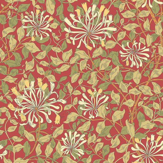 Hoopla Walls Honeysuckle Leaf Trail Terracotta