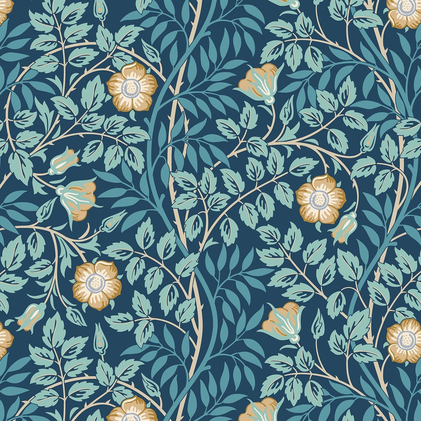 Hoopla Walls Rosehip Trail Navy Blue
