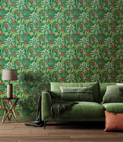 Hoopla Walls Seaweed Garden Emerald