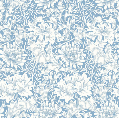 Hoopla Walls Chrysanthemum Wedgewood Blue