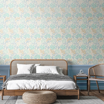 Hoopla Walls Chrysanthemum Duckegg Blue
