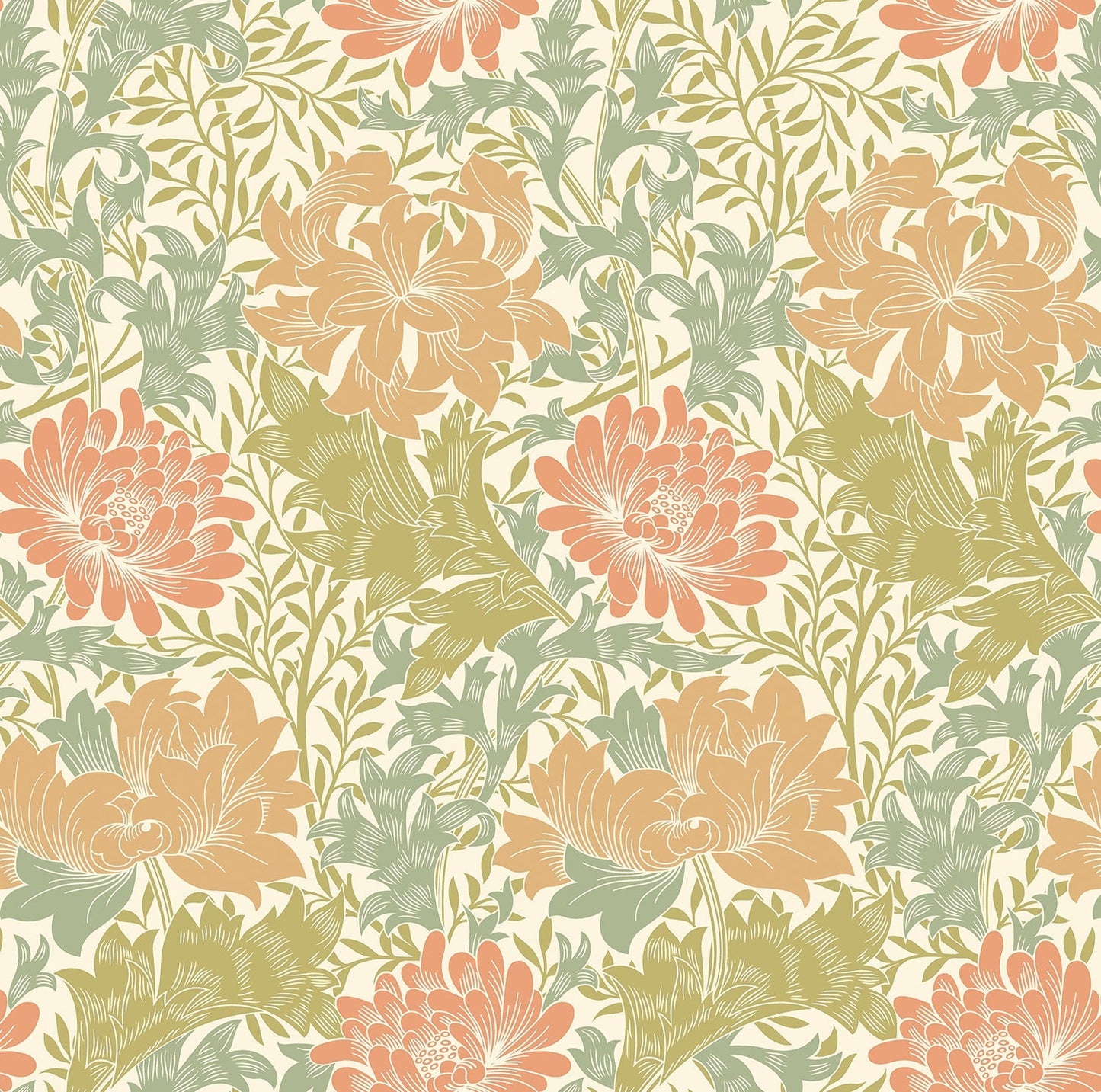 Hoopla Walls Chrysanthemum Sage Amber