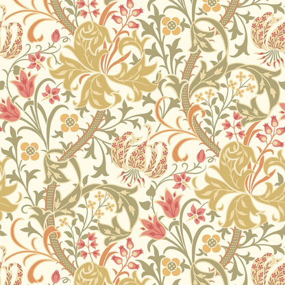 Hoopla Walls Lily Ogee Olive Green