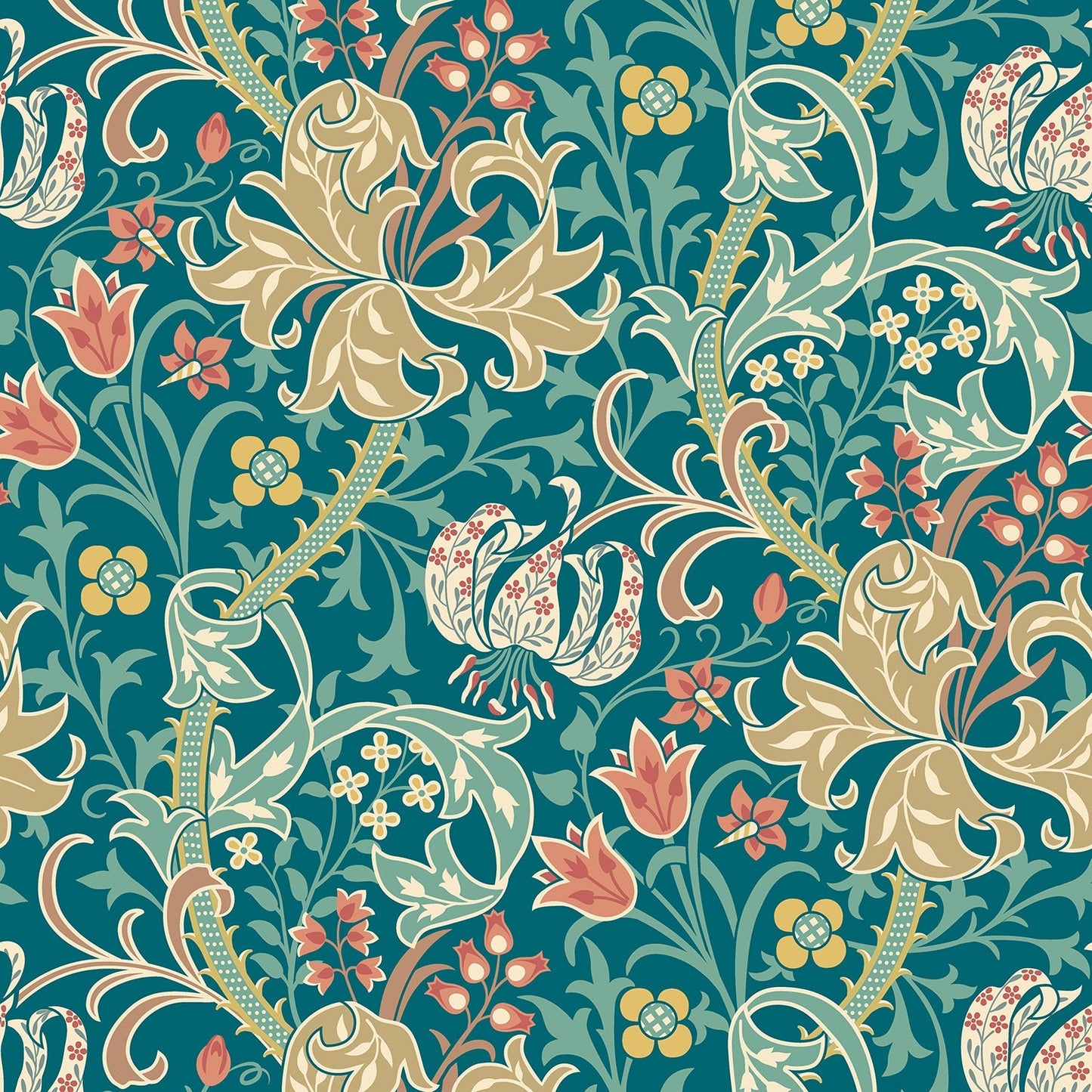 Hoopla Walls Lily Ogee Teal - Hot Tub Shop