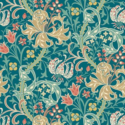 Hoopla Walls Lily Ogee Teal - Hot Tub Shop