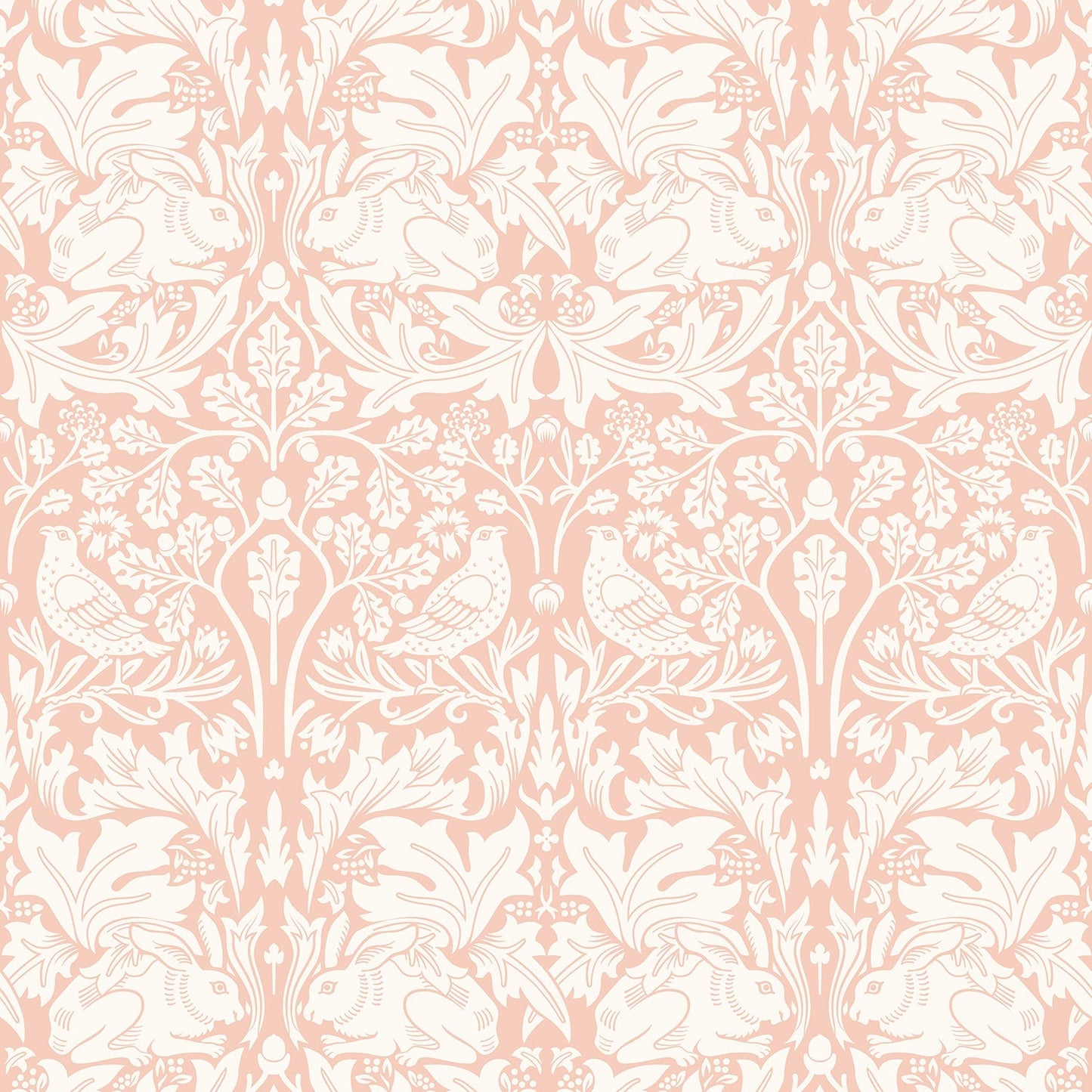 Hoopla Walls Forest Rabbit Soft Pink