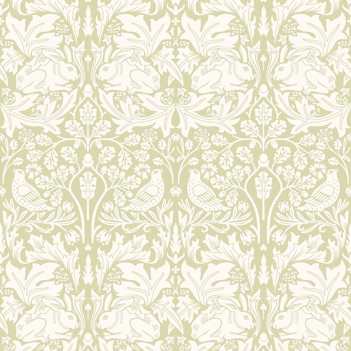 Hoopla Walls Forest Rabbit Pale Green