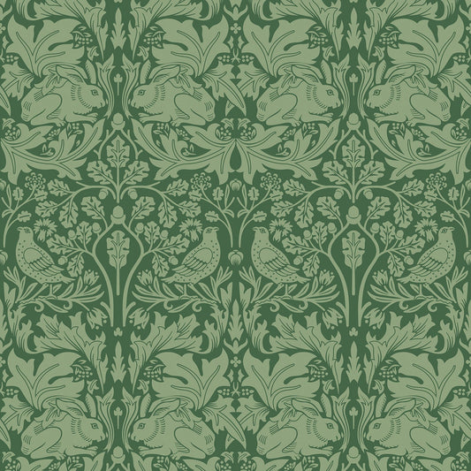 Hoopla Walls Forest Rabbit Forest Green