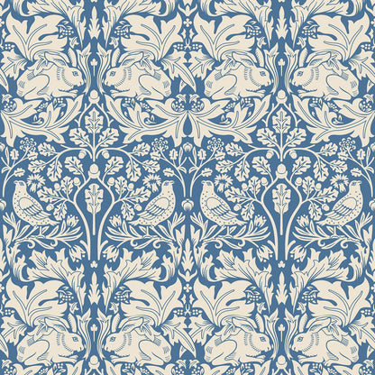 Hoopla Walls Forest Rabbit Navy Blue