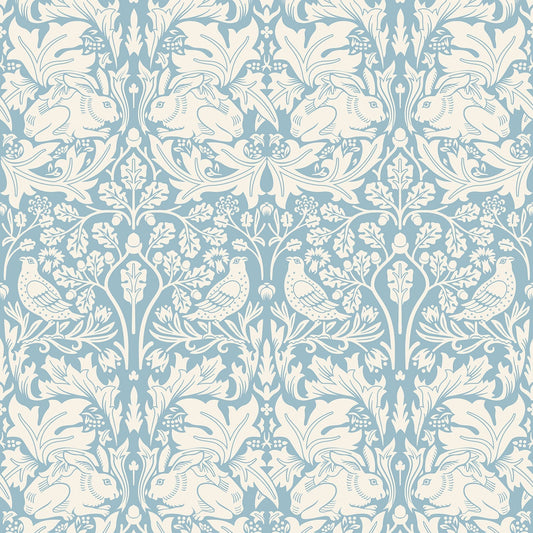 Hoopla Walls Forest Rabbit Blue