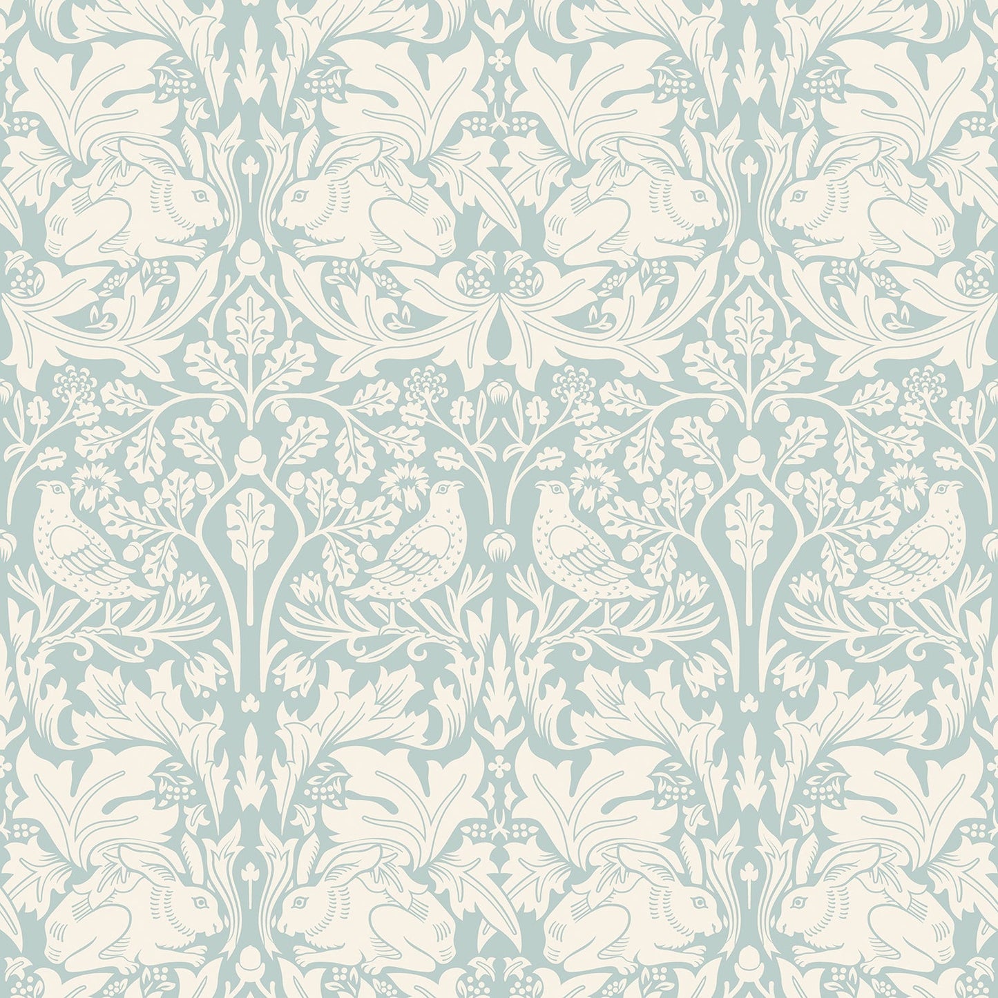 Hoopla Walls Forest Rabbit Duck Egg Blue