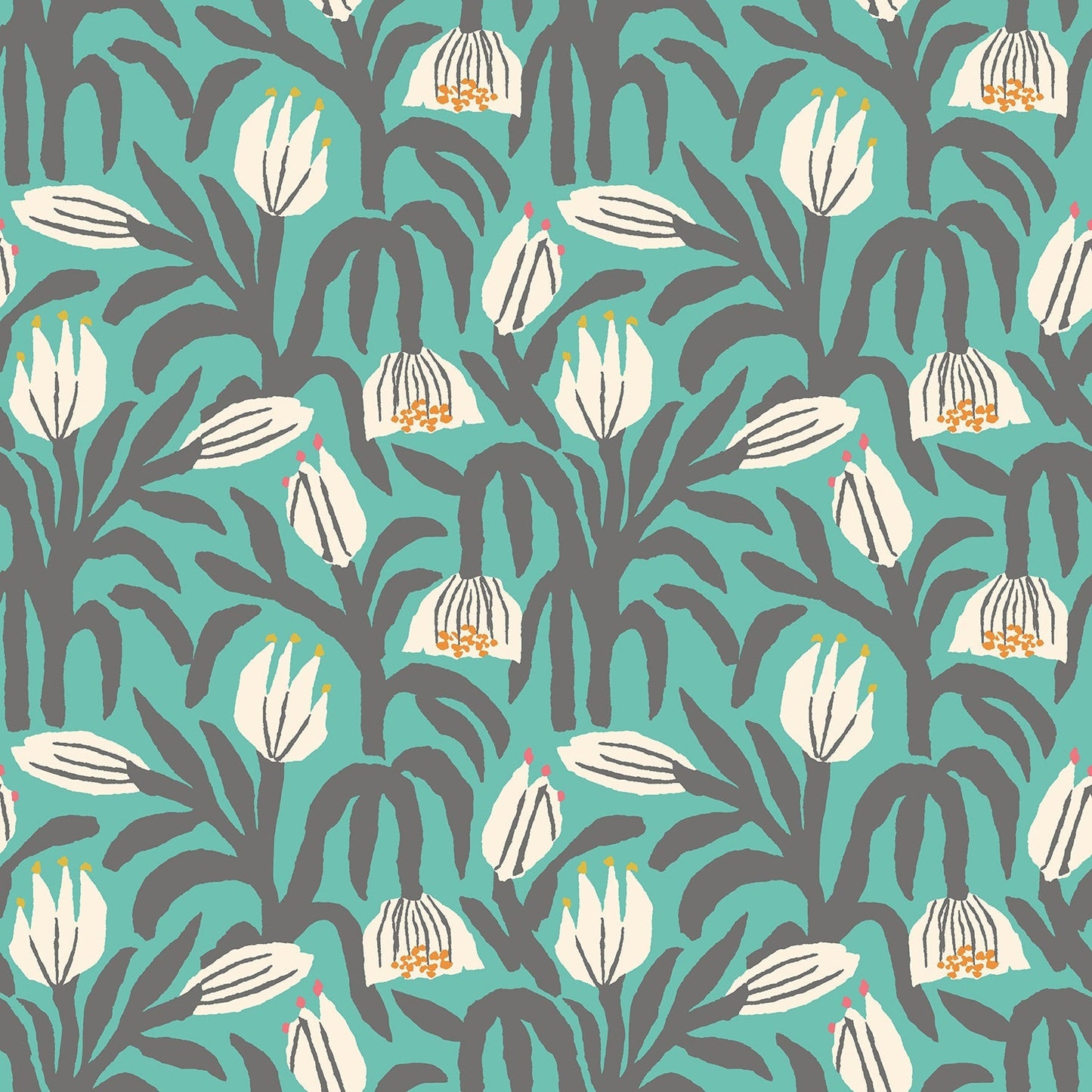 Hoopla Walls Chunky Flower Teal Blue