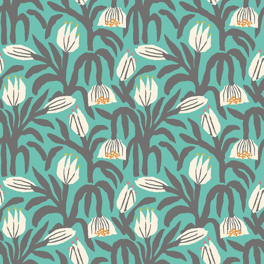 Hoopla Walls Chunky Flower Teal Blue