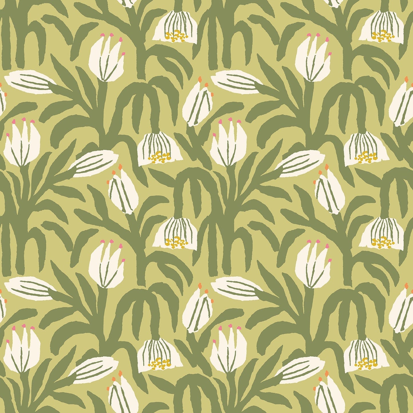 Hoopla Walls Chunky Flower Olive Green