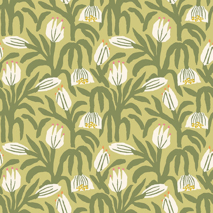 Hoopla Walls Chunky Flower Olive Green