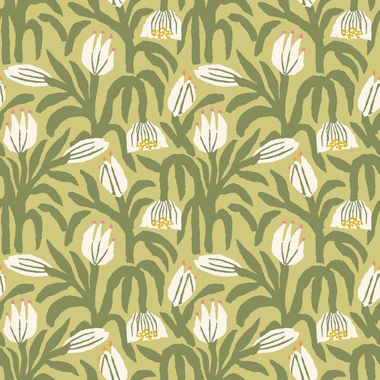 Hoopla Walls Chunky Flower Olive Green