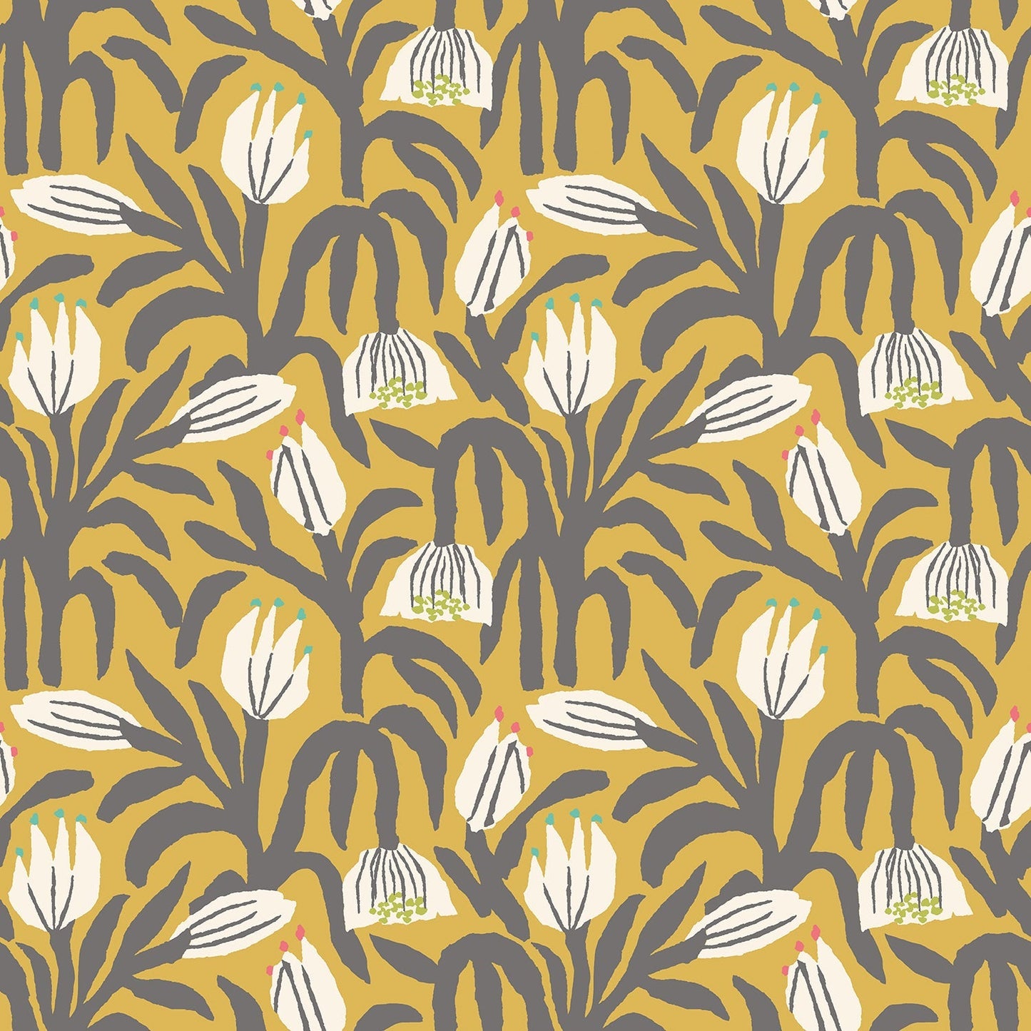 Hoopla Walls Chunky Flower Mustard