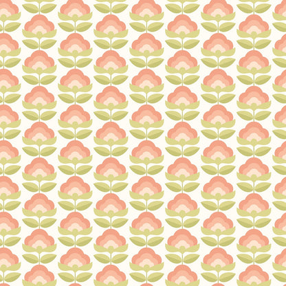 Hoopla Walls Retro Flower Apricot Mix