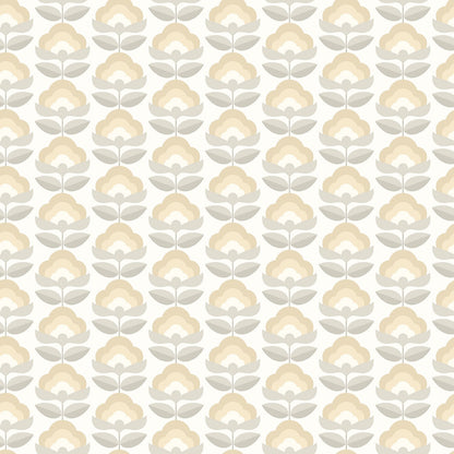 Hoopla Walls Retro Flower Stone Dove