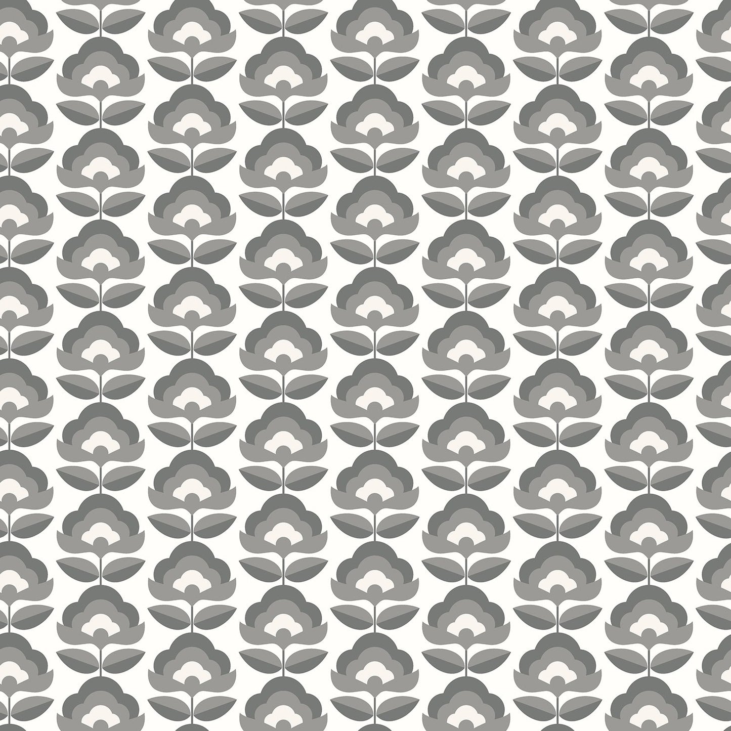 Hoopla Walls Retro Flower Charcoal