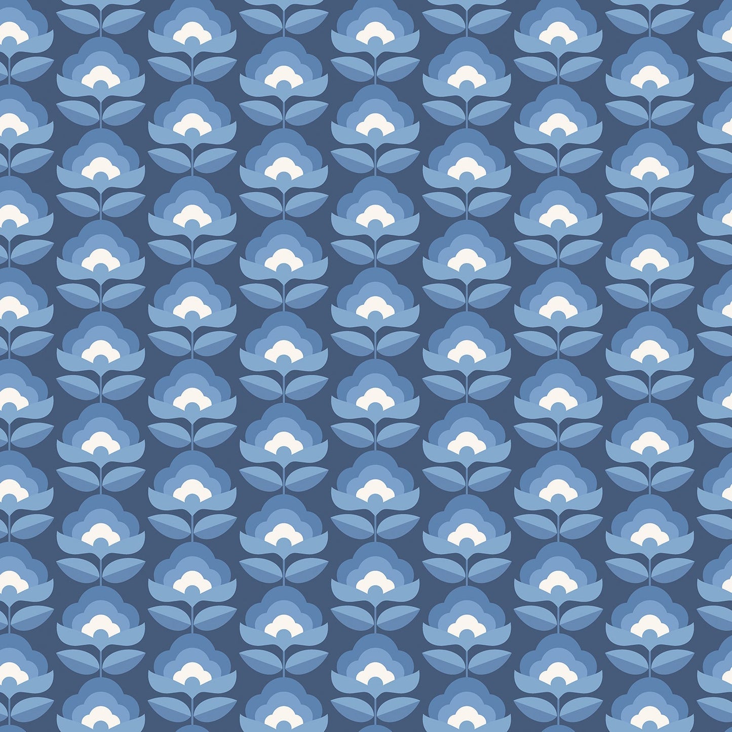 Hoopla Walls Retro Flower Indigo Mix