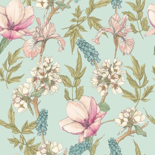 Hoopla Walls Orchid Bloom Duck Egg Blush
