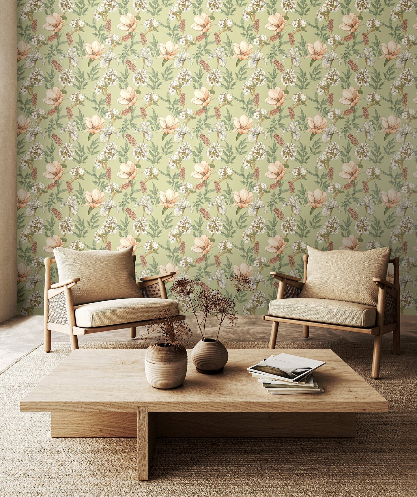 Hoopla Walls Orchid Bloom Artichoke