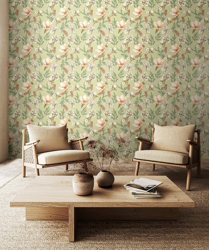 Hoopla Walls Orchid Bloom Artichoke