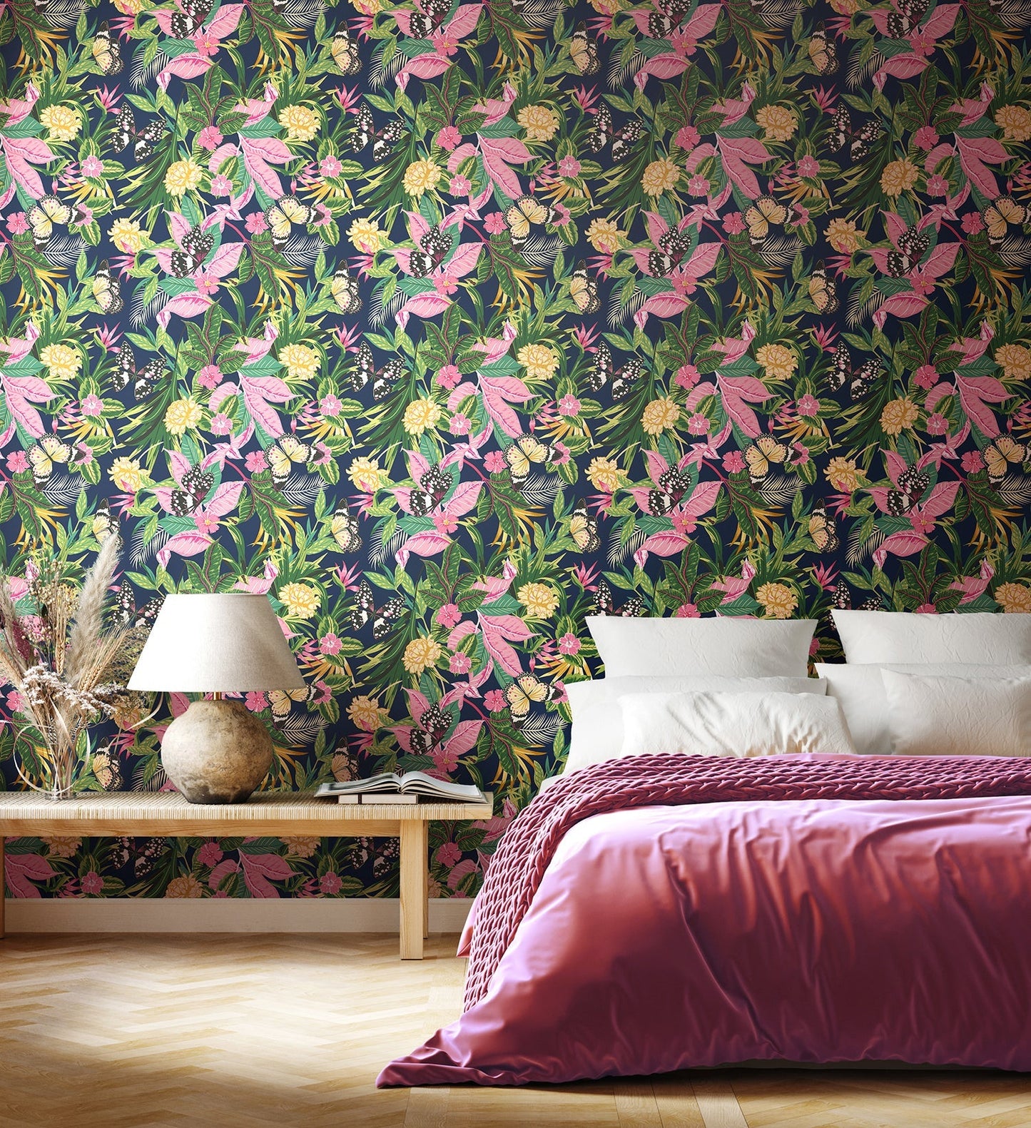 Hoopla Walls Paradise Indigo Pink