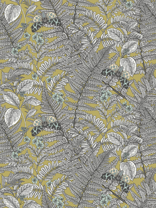 Hoopla Walls Wild Ferns Olive - Hot Tub Shop