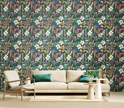 Hoopla Walls Oasis Navy Twist
